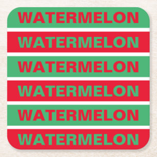 Watermelon  square paper coaster