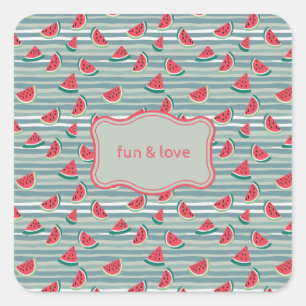Watermelon Square Sticker