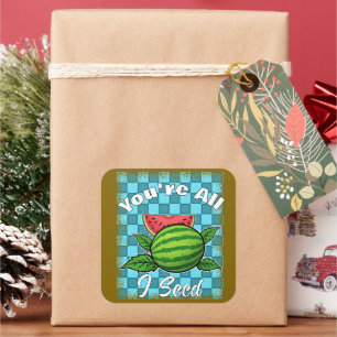 watermelon square sticker