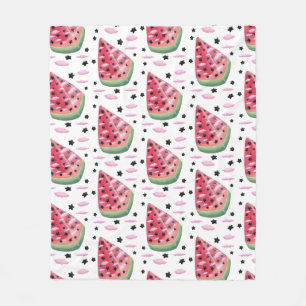 Watermelon star fleece blanket