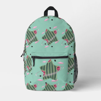 Watermelon Star Planet Printed Backpack