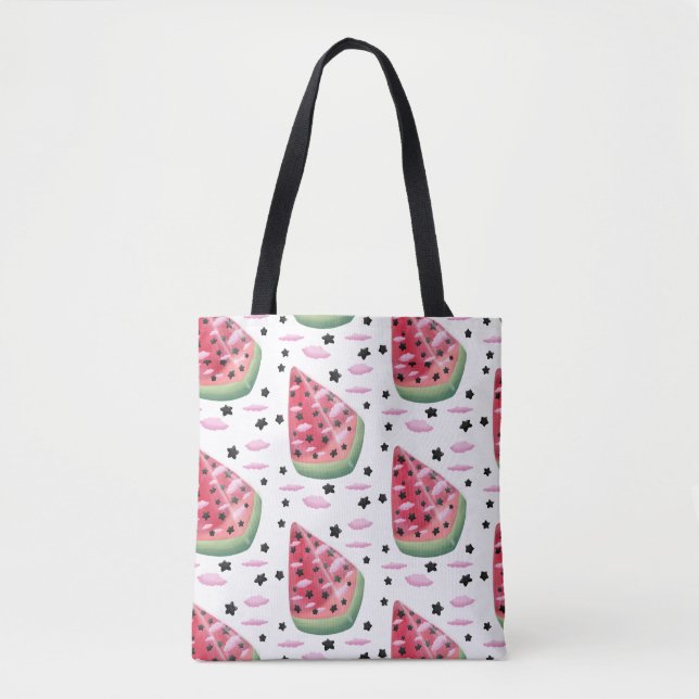 Watermelon star  tote bag (Front)