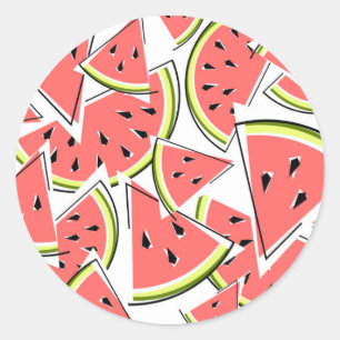 Watermelon sticker round