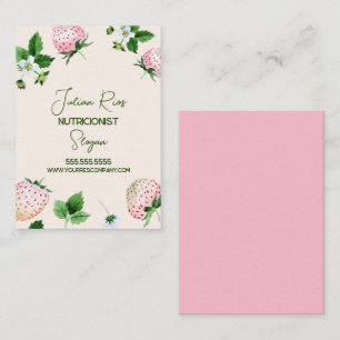 Watermelon Strawberries Border Nutritionist  Business Card