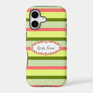 Watermelon Stripe Classic oval 'Name'