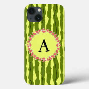 Watermelon Stripe 'Monogram' iPad case
