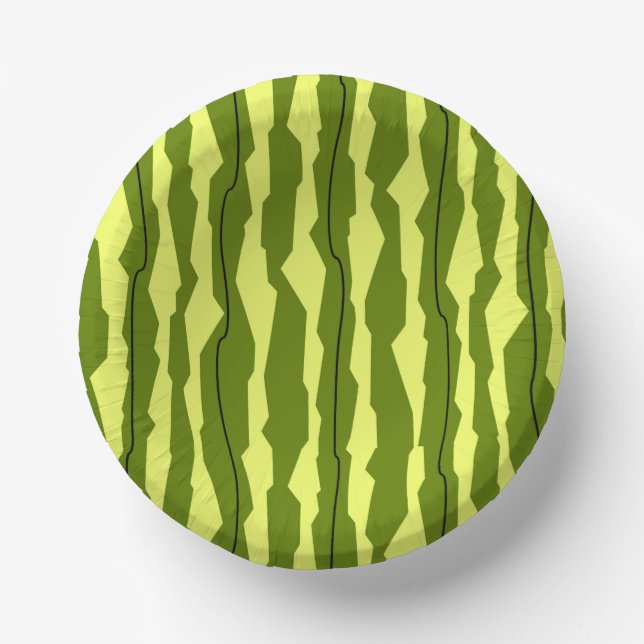 Watermelon Stripe Paper Plate (Front)