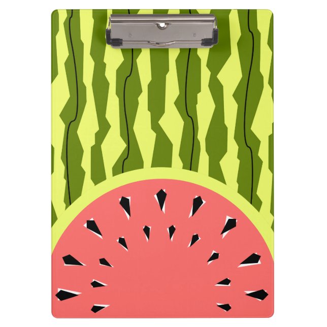 Watermelon Stripe Pink Clipboard (Front)