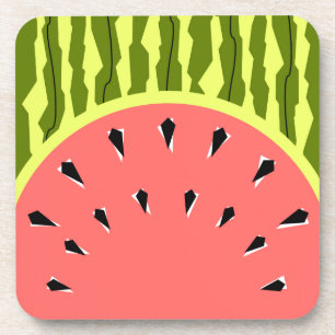 Watermelon Stripe Pink Coaster