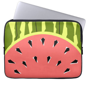 Watermelon Stripe Pink  laptop sleeve