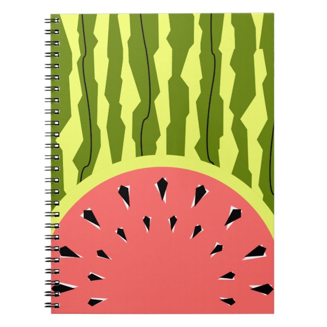 Watermelon Stripe Pink Notebook (Front)
