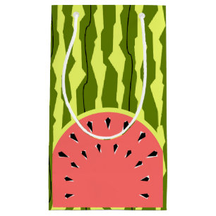 Watermelon Stripe Pink Small Gift Bag
