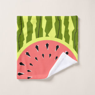 Watermelon Stripe Pink Wash Cloth