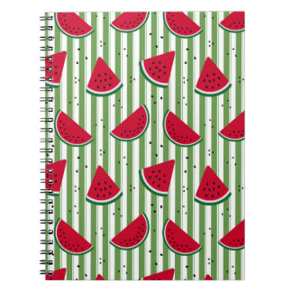 Watermelon Stripe Seamless Pattern Notebook