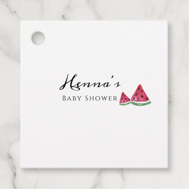 Watermelon Summer Baby Shower  Favour Tags (Front)