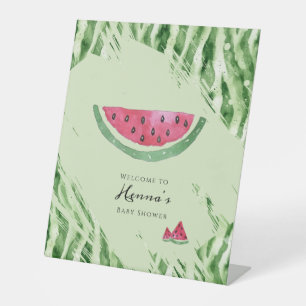 Watermelon Summer Baby Shower Welcome Pedestal Sign