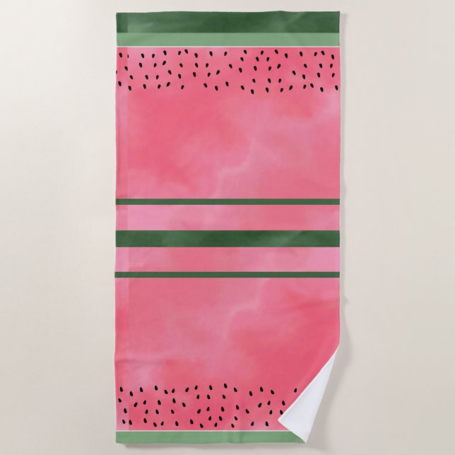 Watermelon Summer Beach Towel (Front)