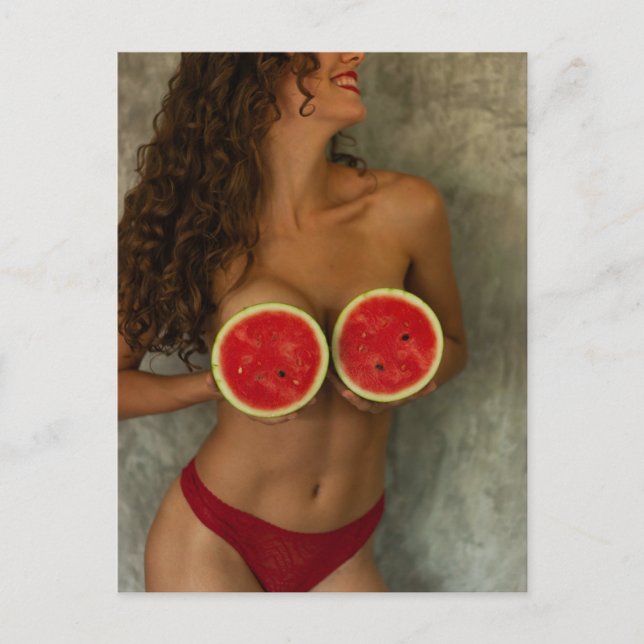 Watermelon Summer Bikini Postcard (Front)
