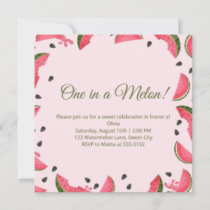 Watermelon Summer Birthday Party Invitation