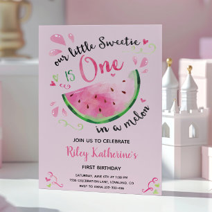 Watermelon Summer First Birthday Invitation