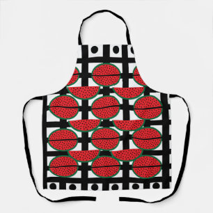 Watermelon Summer Fruit Geometric Pattern    Apron