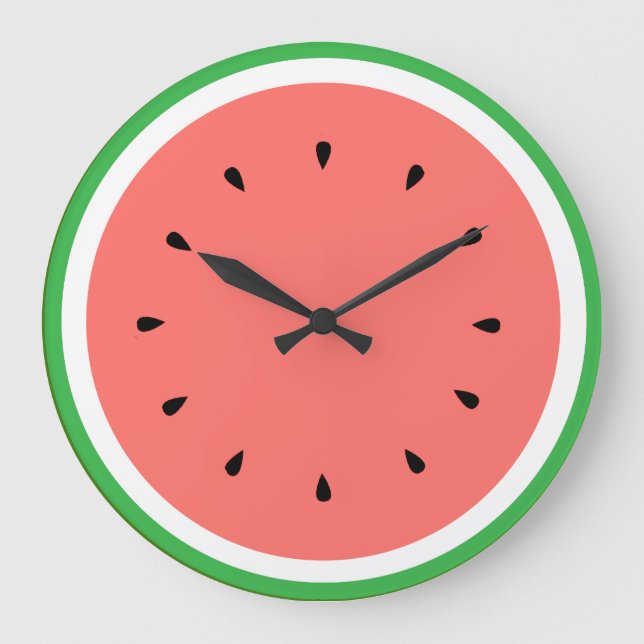 watermelon summer fruit large clock (Front)
