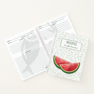 Watermelon Summer Fruit Slices Recipes Titled Notebook