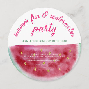 Watermelon Summer Fun Party Invitation