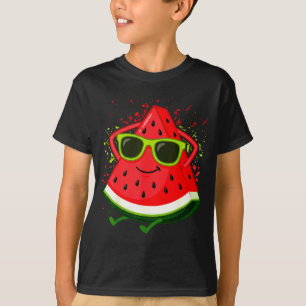 Watermelon Summer Melon with Sunglasses Funny T-Shirt