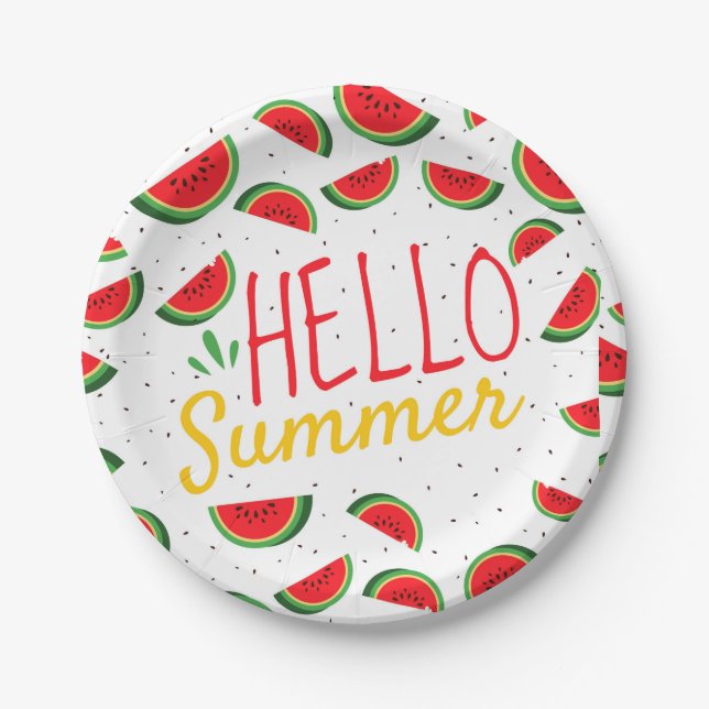 Watermelon summer paper plate (Front)