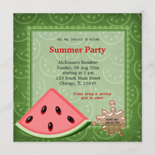 Watermelon Summer Party Invitation