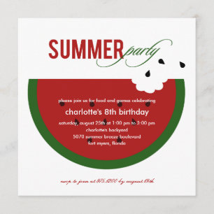 Watermelon Summer Party Invitation