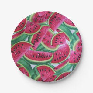 Watermelon summer party paper plates