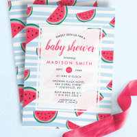 Watermelon Summer Pink Green Fruit Baby Shower