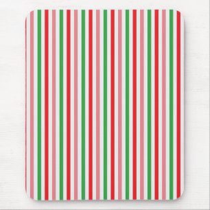 Watermelon Summer Stripes Digital Paper Mouse Mat