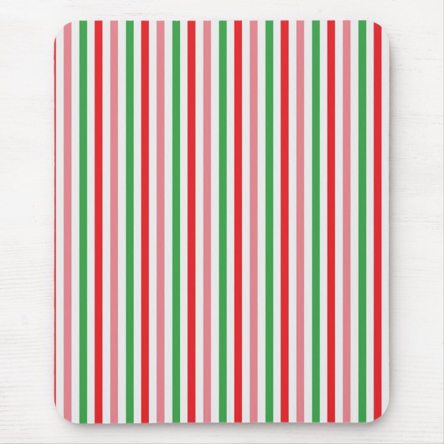 Watermelon Summer Stripes Digital Paper  Mouse Mat (Front)