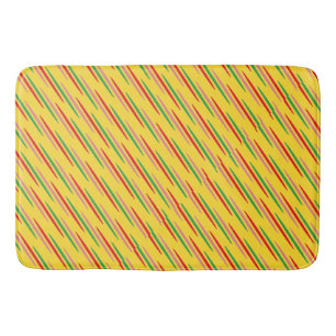 Watermelon Summer Stripes Pattern-56204 Bath Mat
