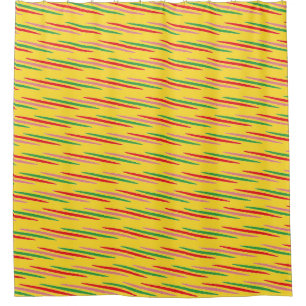 Watermelon Summer Stripes Pattern-56204 Shower Curtain