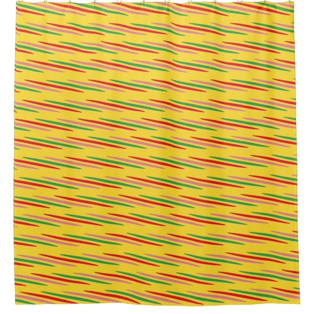 Watermelon Summer Stripes Pattern-56204 Shower Curtain (Front)