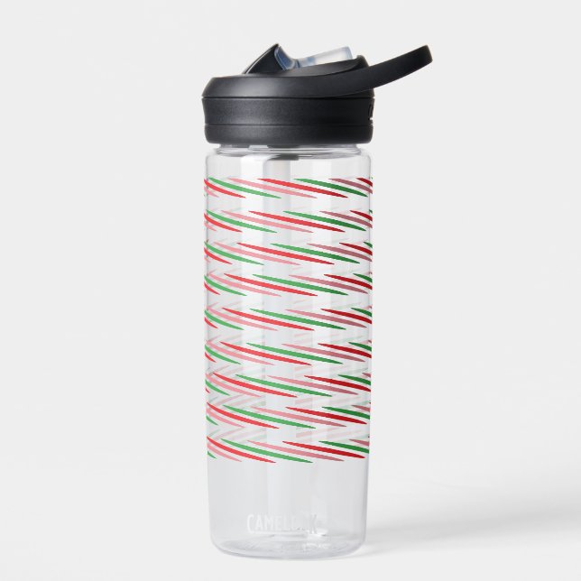 Watermelon Summer Stripes Pattern-56204 Water Bottle (Left)