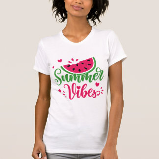 Watermelon Summer Vibes Ladie's T-Shirt