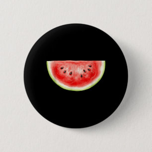 Watermelon Summer Watercolor Fruit Slice Juicy 6 Cm Round Badge