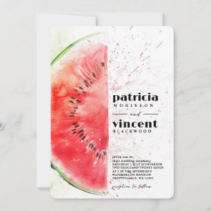 Watermelon Summer Wedding Invitation