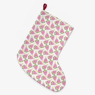 Watermelon Summer Xmas Tree Large Christmas Stocking