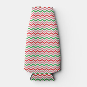 Watermelon Summer Zigzag Digital Paper Bottle Cooler