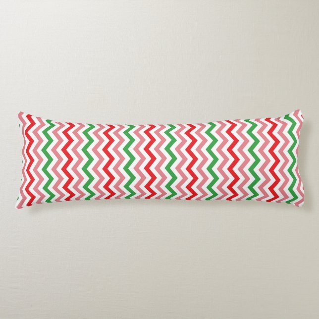 Watermelon Summer Zigzag Stripes Pattern-56209 Body Cushion (Front)