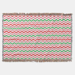 Watermelon Summer Zigzag Stripes Pattern-56209 Throw Blanket