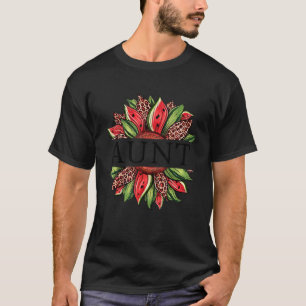 Watermelon Sunflower Aunt National Watermelon Day T-Shirt