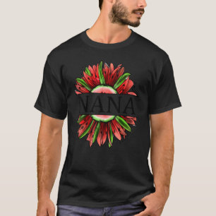 Watermelon Sunflower Nana National Watermelon Day T-Shirt