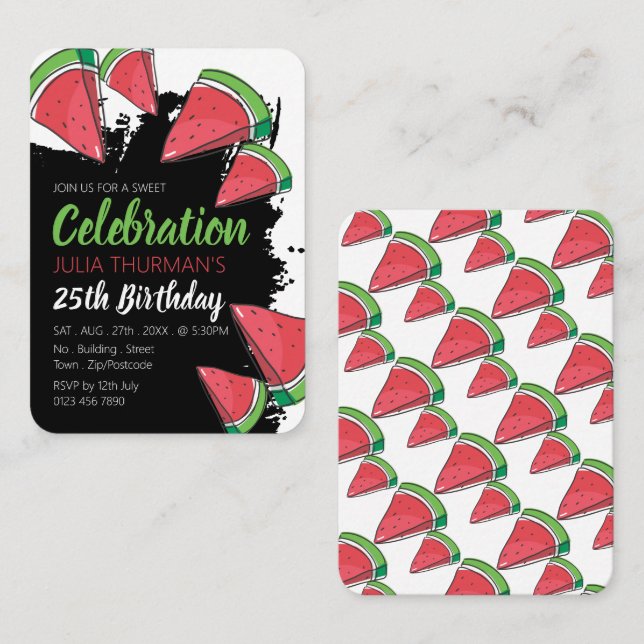 Watermelon, Sweet Celebration Handout Tickets (Front/Back)